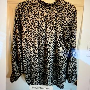 Loft cheetah print blouse.